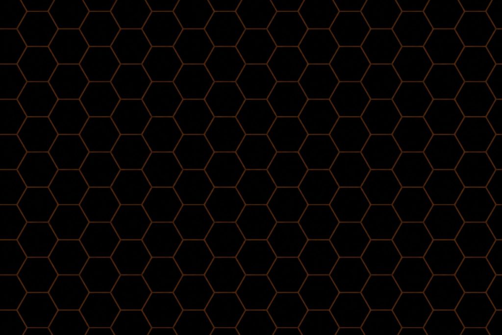 Motif hexagonal sur fond noir